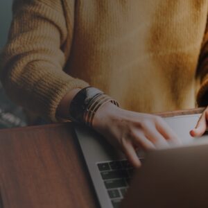 a person working on the laptop