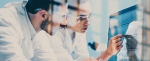two people working in a lab