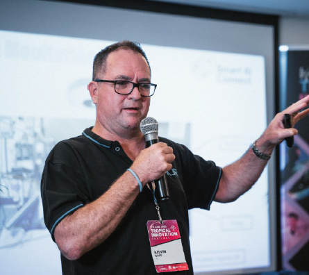 Kelvin Speaking at the tropical innovation festival 2023
