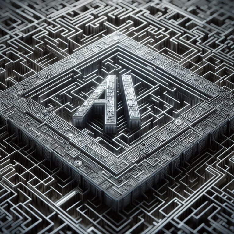A photo of a maze generated by AI