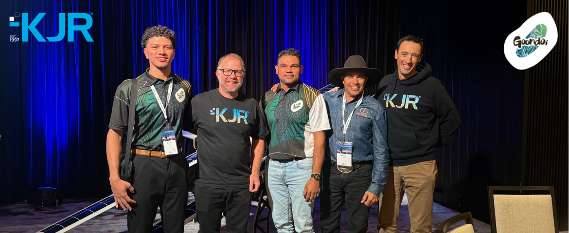 KJR celebrating our partnership with goondoi aboriginal corporation