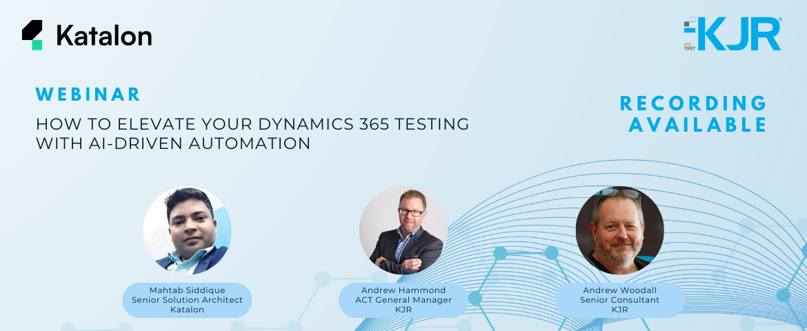 Banner of Webinar for Katalon