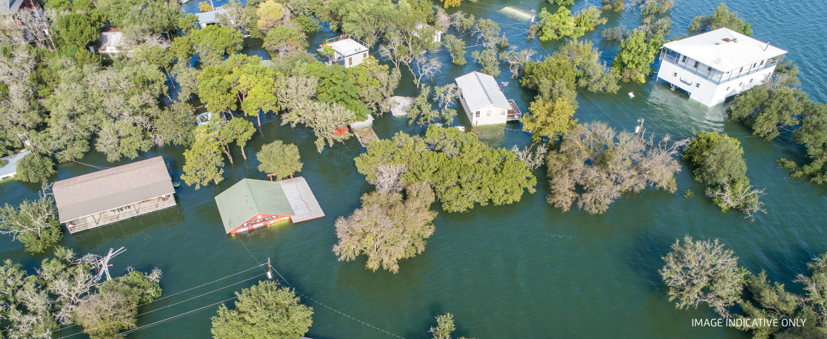 An image captured by a drone from a natural perspective