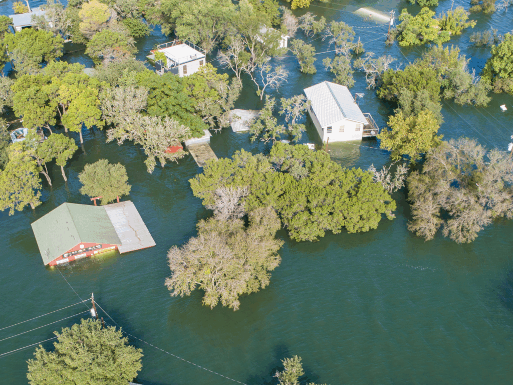 Image captured by drone of a natural perspective