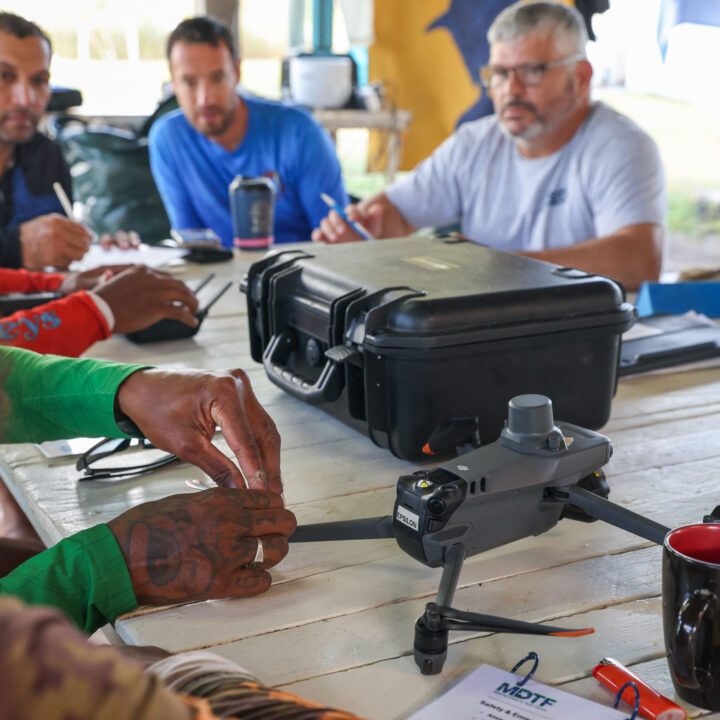 Drone setup in progress