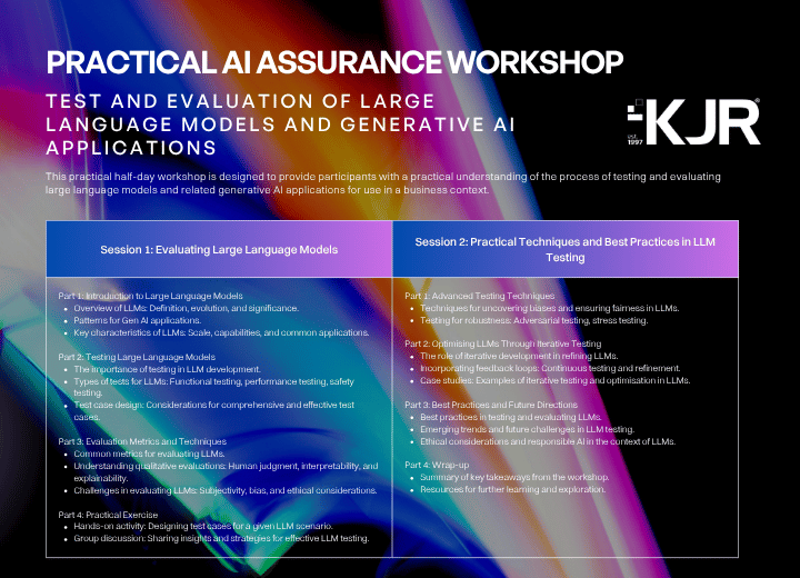Practical AI Assurance & LLM Testing Workshop | KJR
